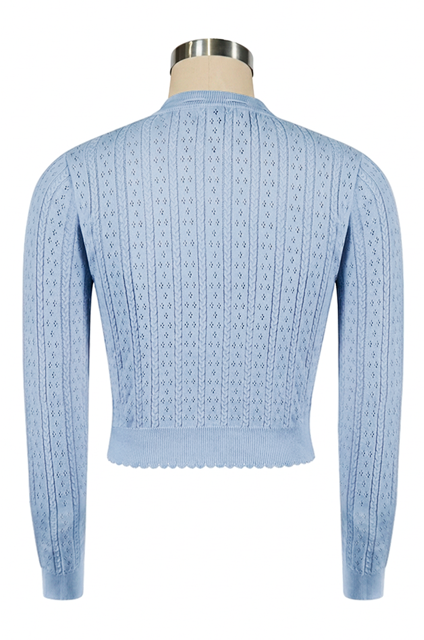 Pom Pom Pussycat Cardigan (Blue)