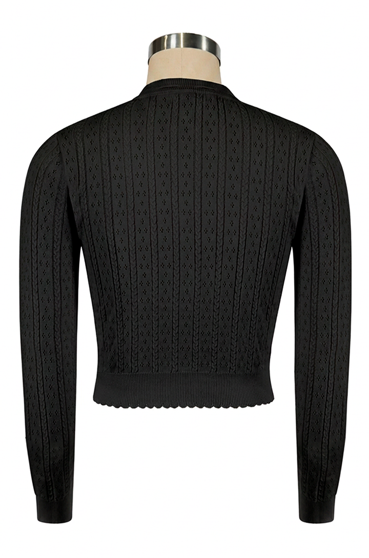 Pom Pom Pussycat Cardigan (Black)