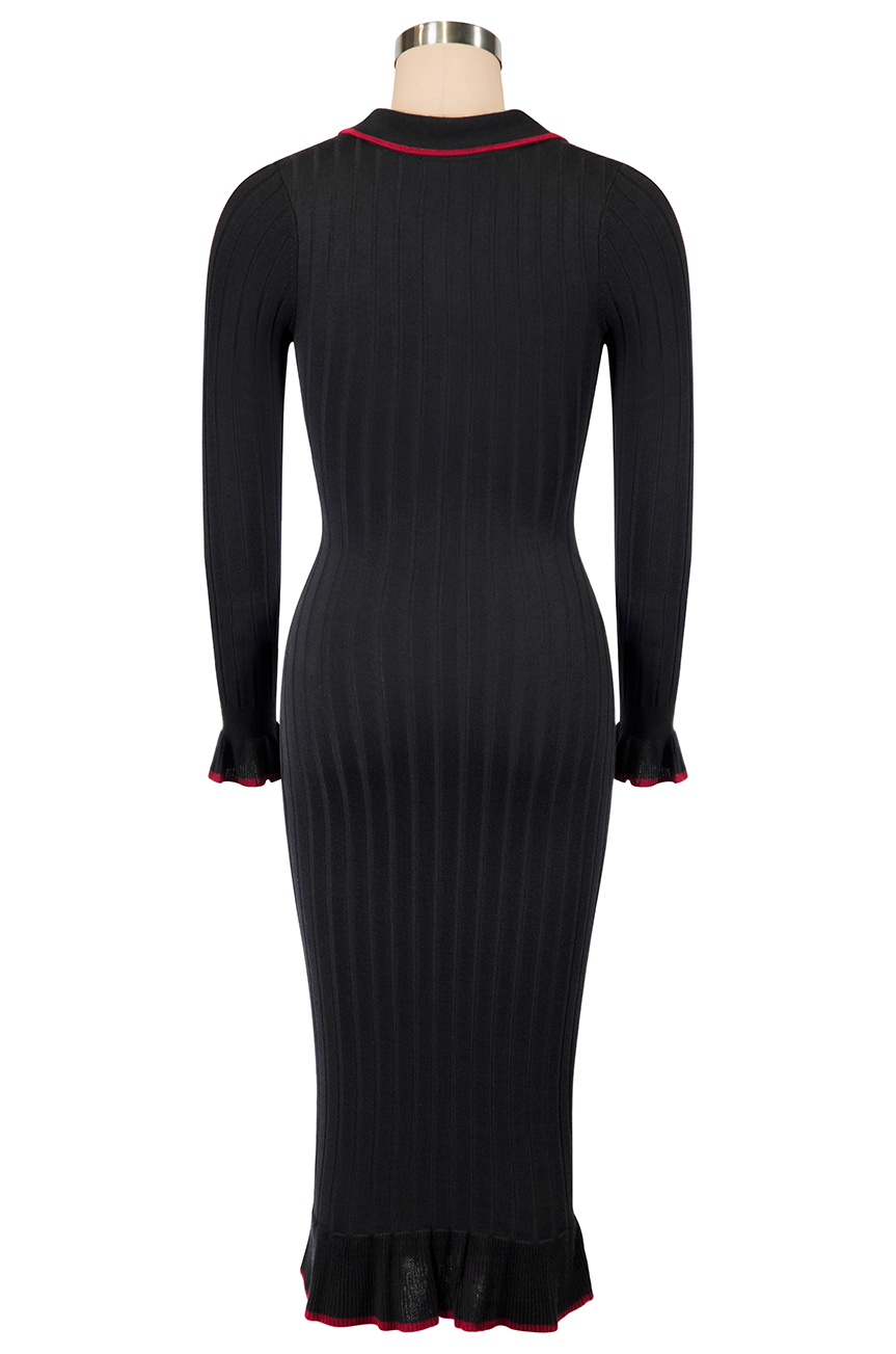 Claudette Knit Maxi Dress (Black)