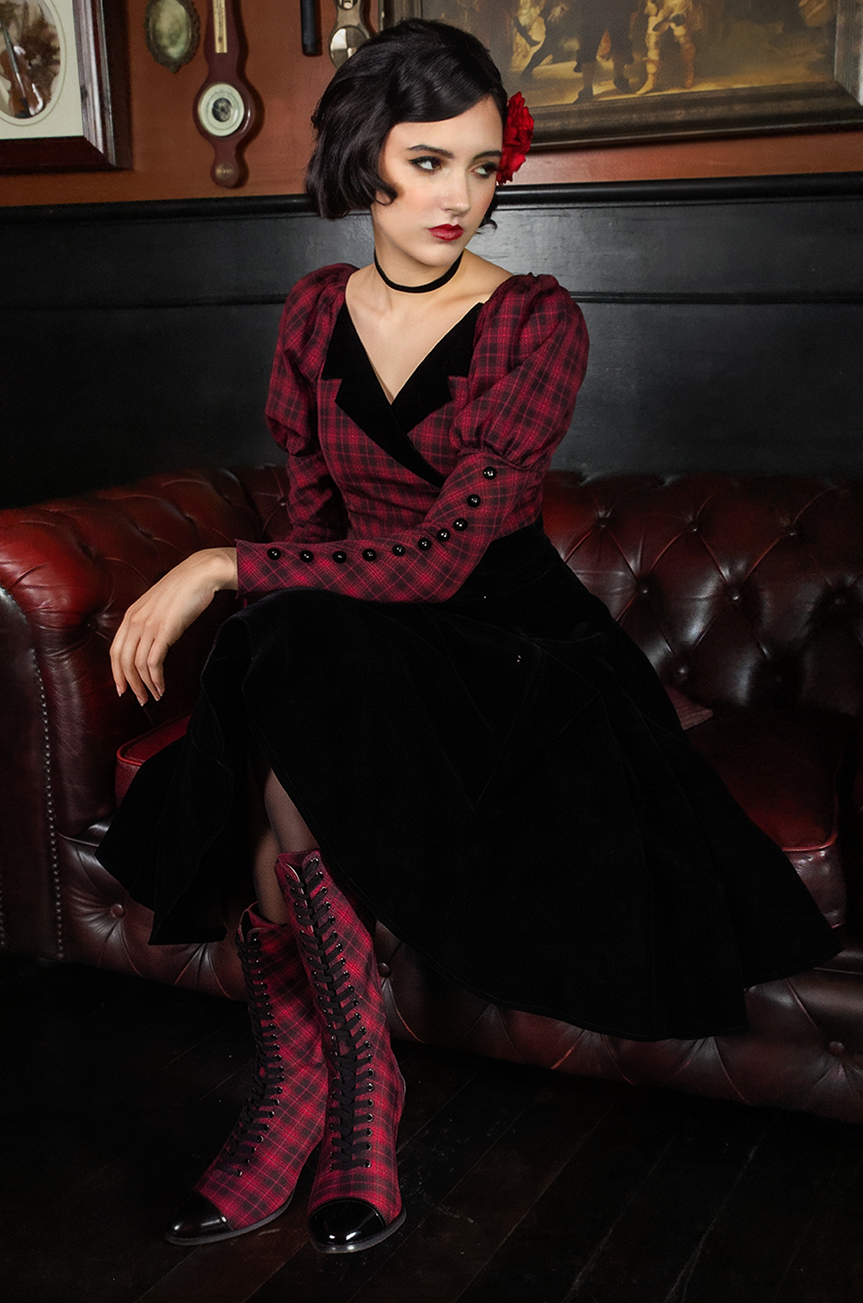 Rouge Noir Velvet Full Skirt