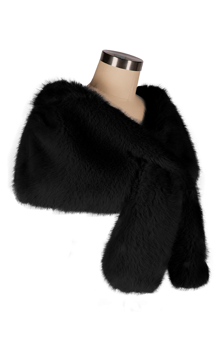 Bombshell Fur Wrap (Black)