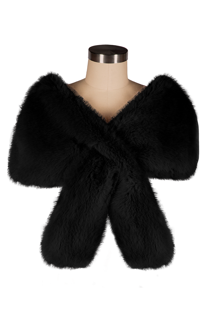 Bombshell Fur Wrap (Black)