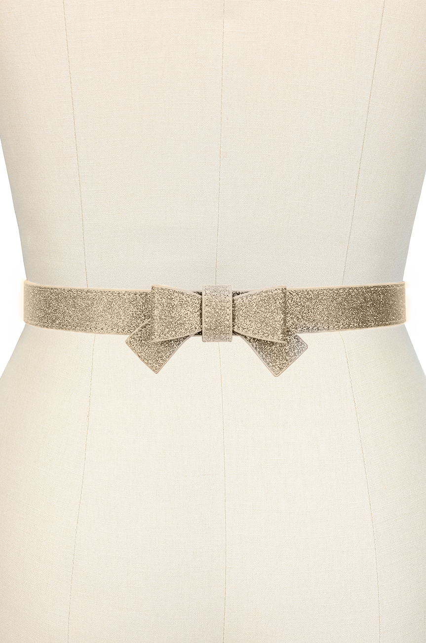 Pretty Kitty Follies Sparkle Bow Belt (Champagne)