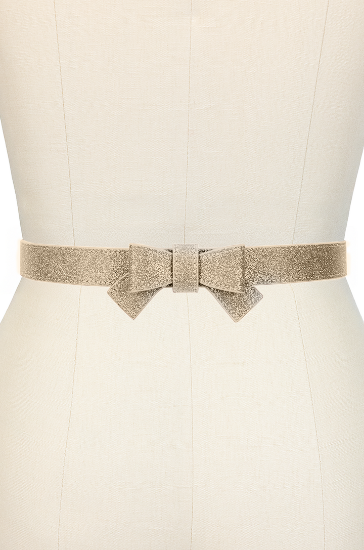 Pretty Kitty Follies Sparkle Bow Belt (Champagne)