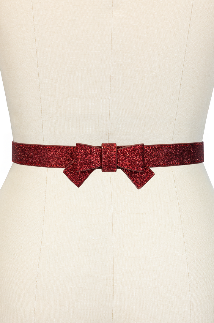 Pretty Kitty Follies Sparkle Bow Belt (Red)