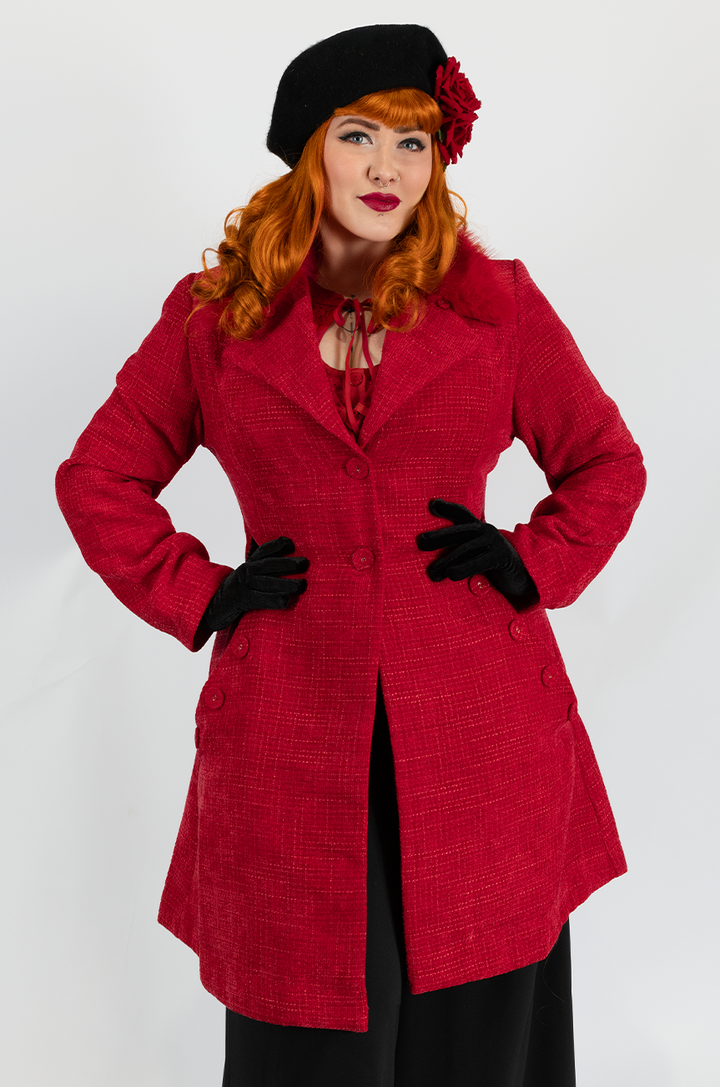 Me Oh My Fur Collar Coat