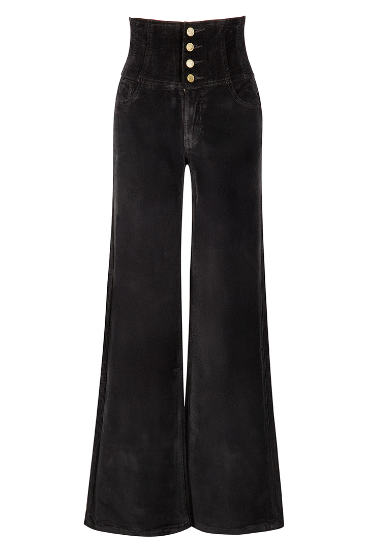 Boston Corset Corduroy Pants (Black)