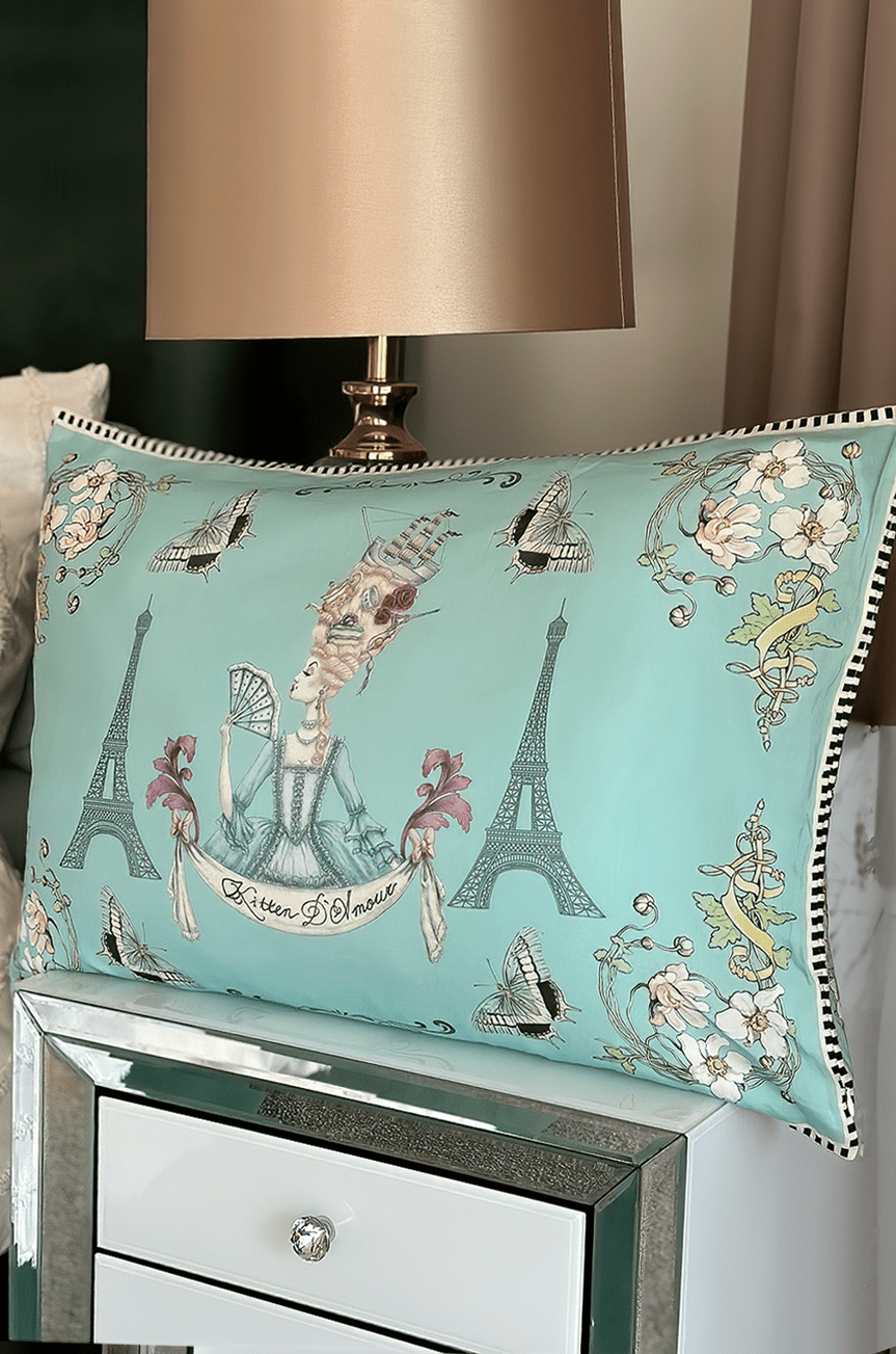 Marie Antoinette Cotton Silk Pillowcase - Kitten D'Amour