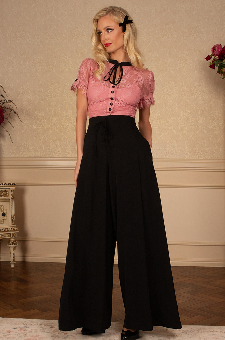 Cosette Wide Leg lace Up Pant