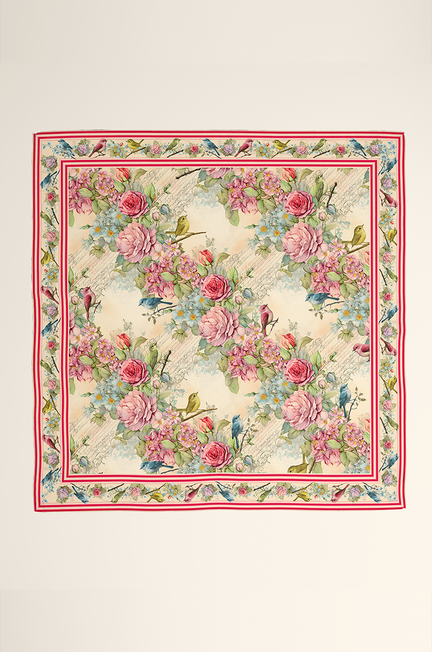 Birdsong Print Scarf Spring Edition