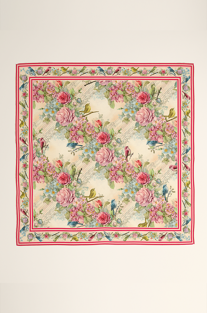 Birdsong Print Scarf Spring Edition
