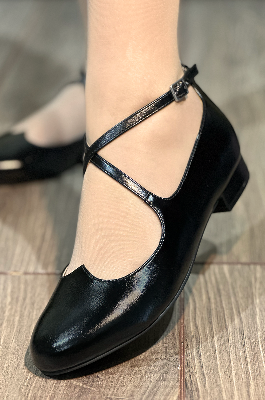 Vixen Ballerina Shoe (Black) - Kitten D'Amour