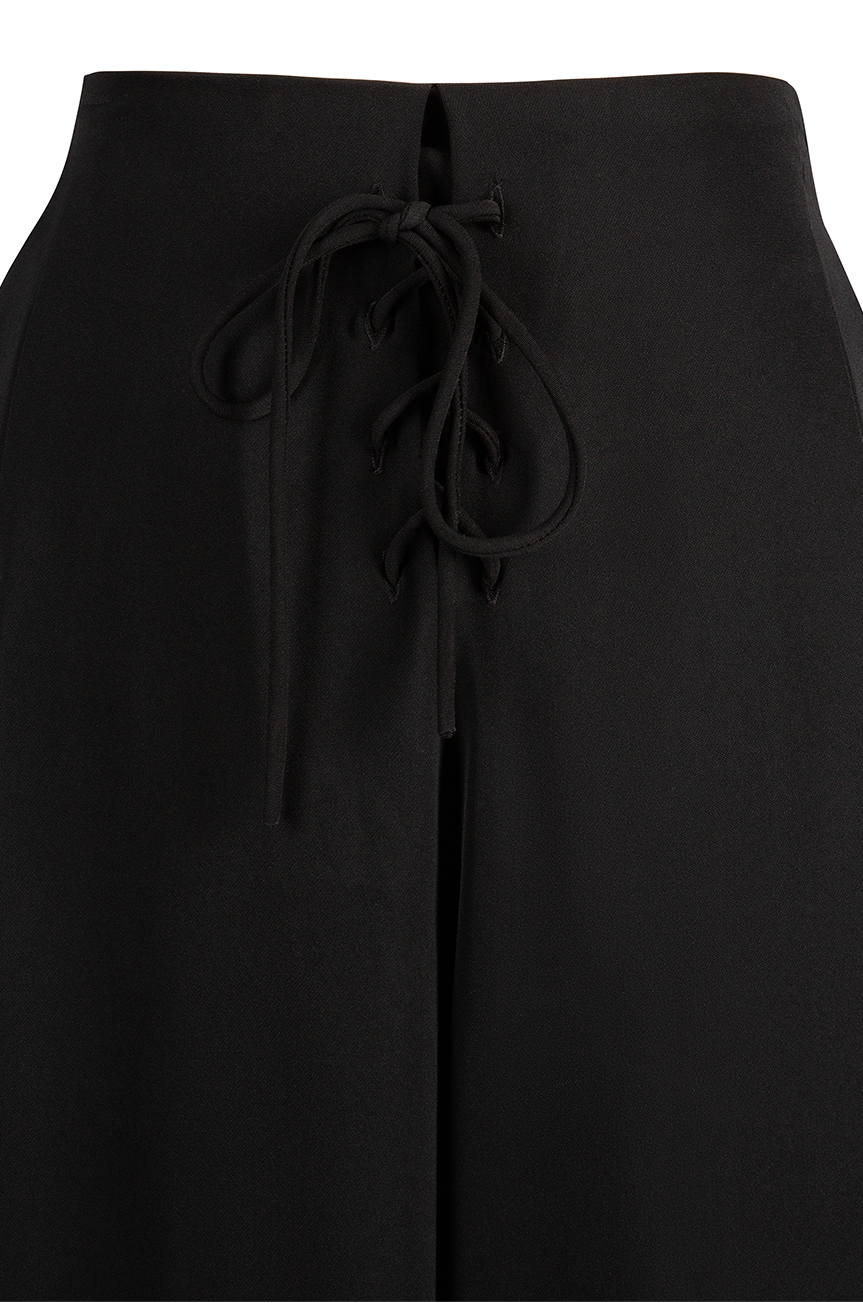 D'Amour Wide Leg Lace Up Pants