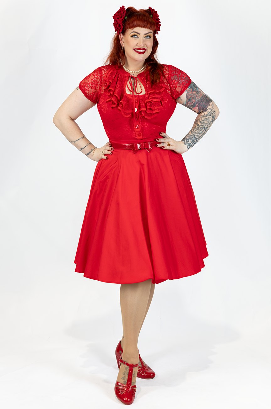 Dottie Darling Skirt (Red)