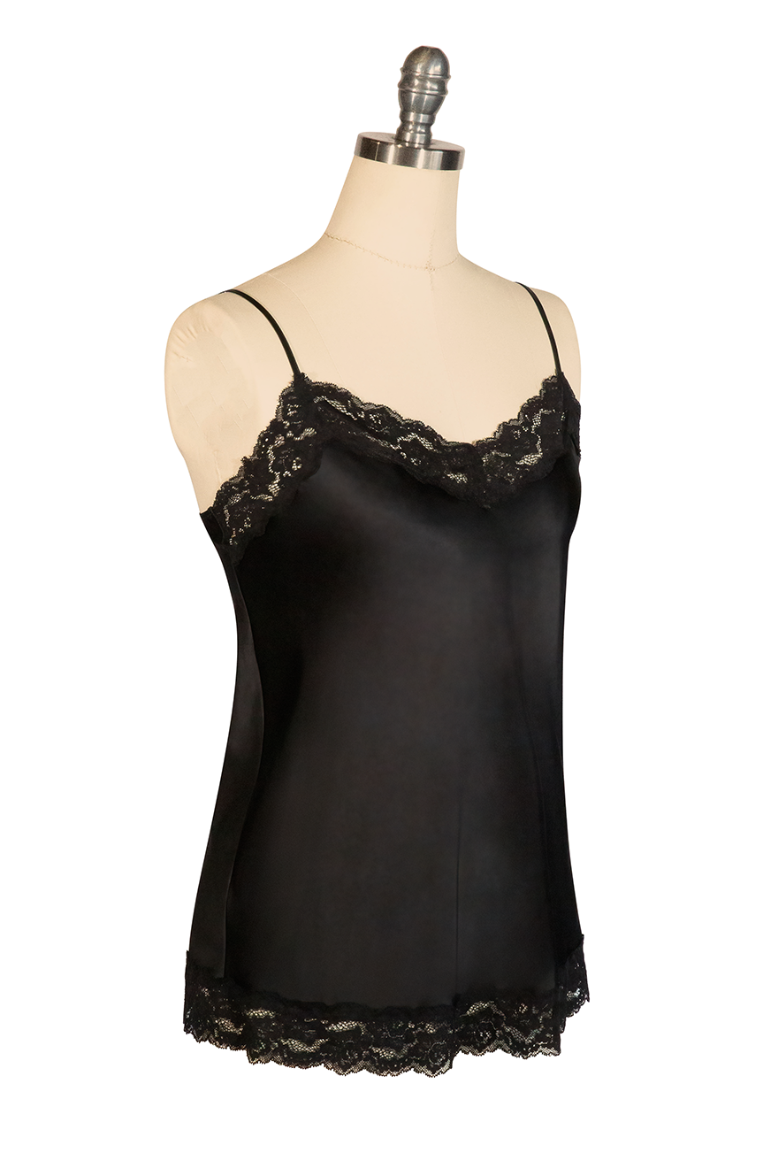 D'Amour Silk Camisole (Black)