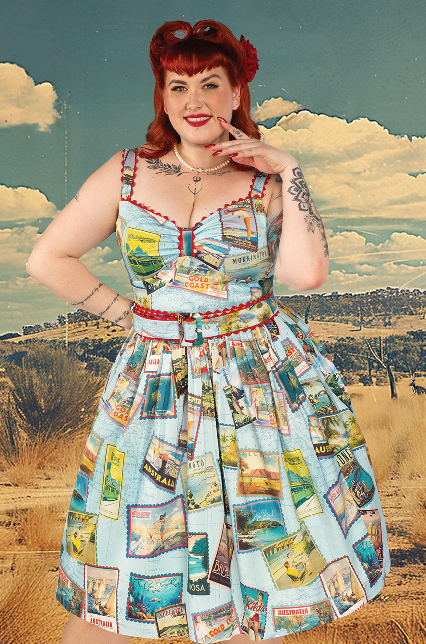 Wish You Were Here Belted Day Dress