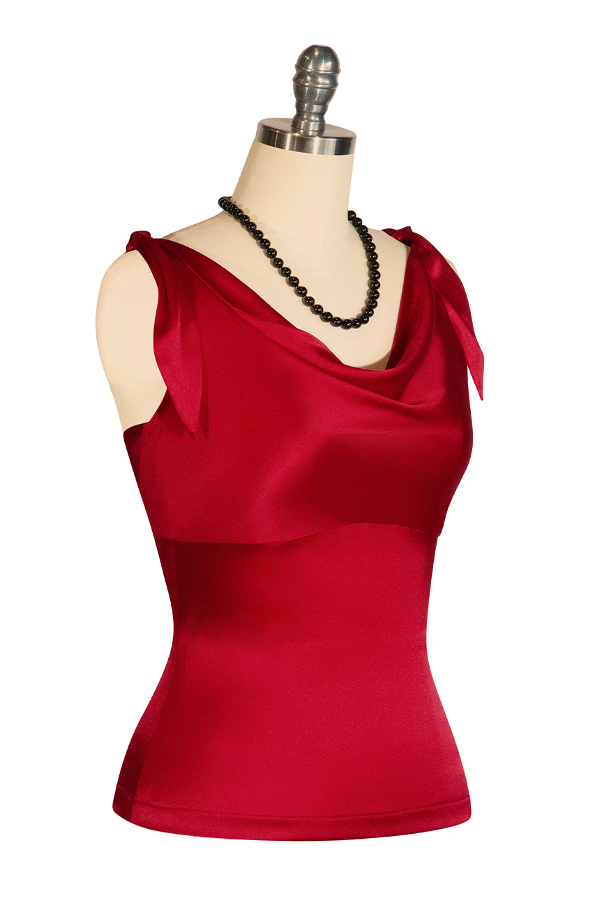 Queen Of The Jungle Cowl Top (Red)