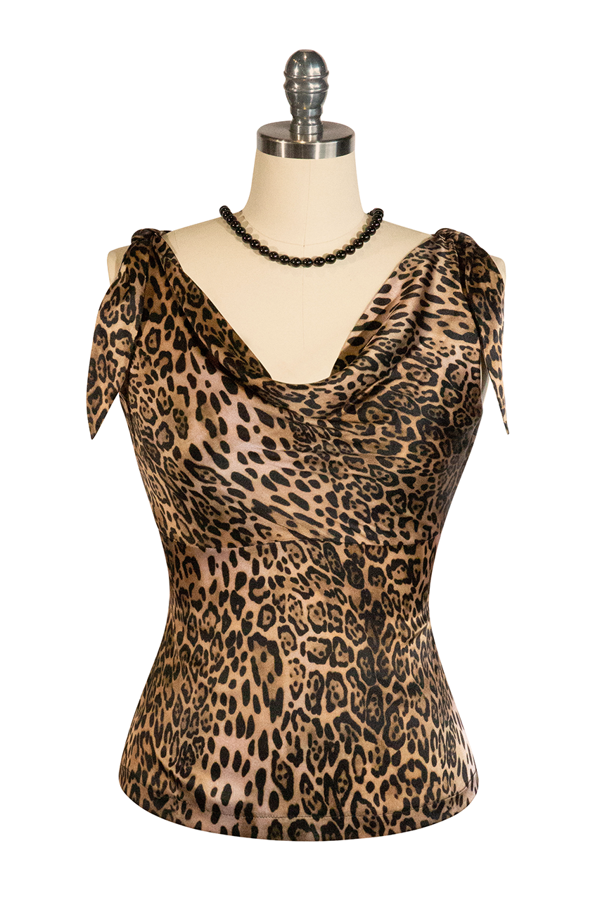 Queen Of The Jungle Cowl Top (Print)