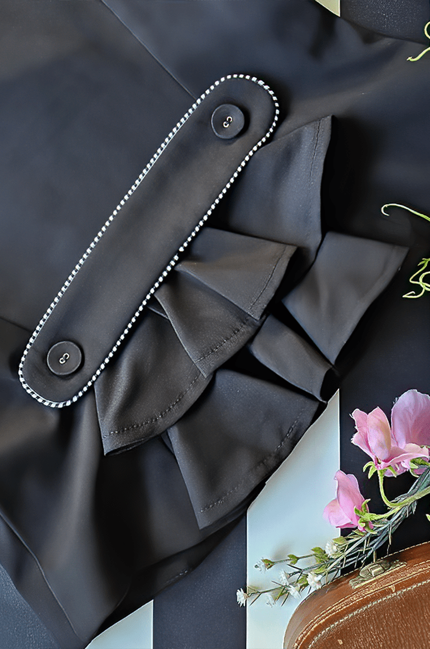 Cotton Tail Soiree Peplum Jacket (Black) - Kitten D'Amour