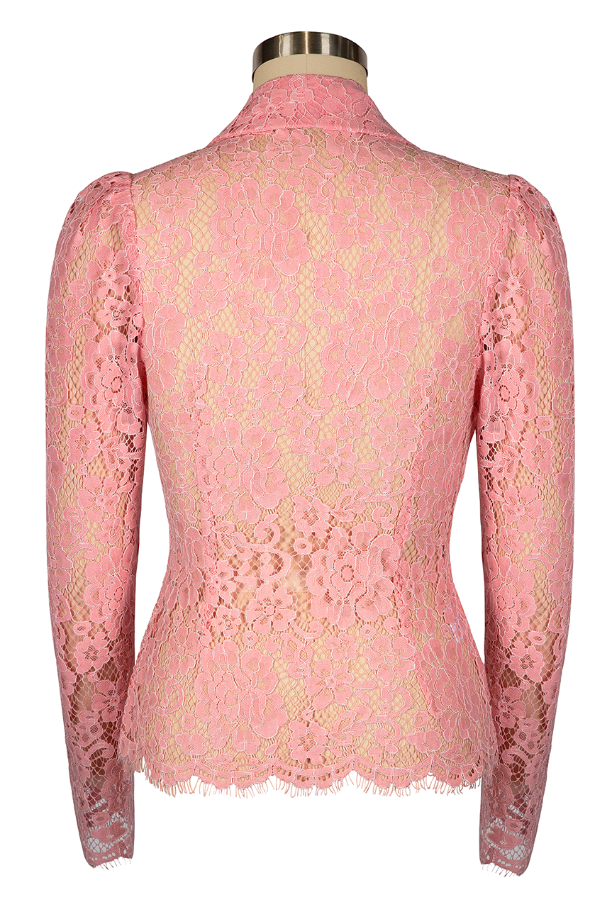 Venice Lace Blouse (Baby Pink)