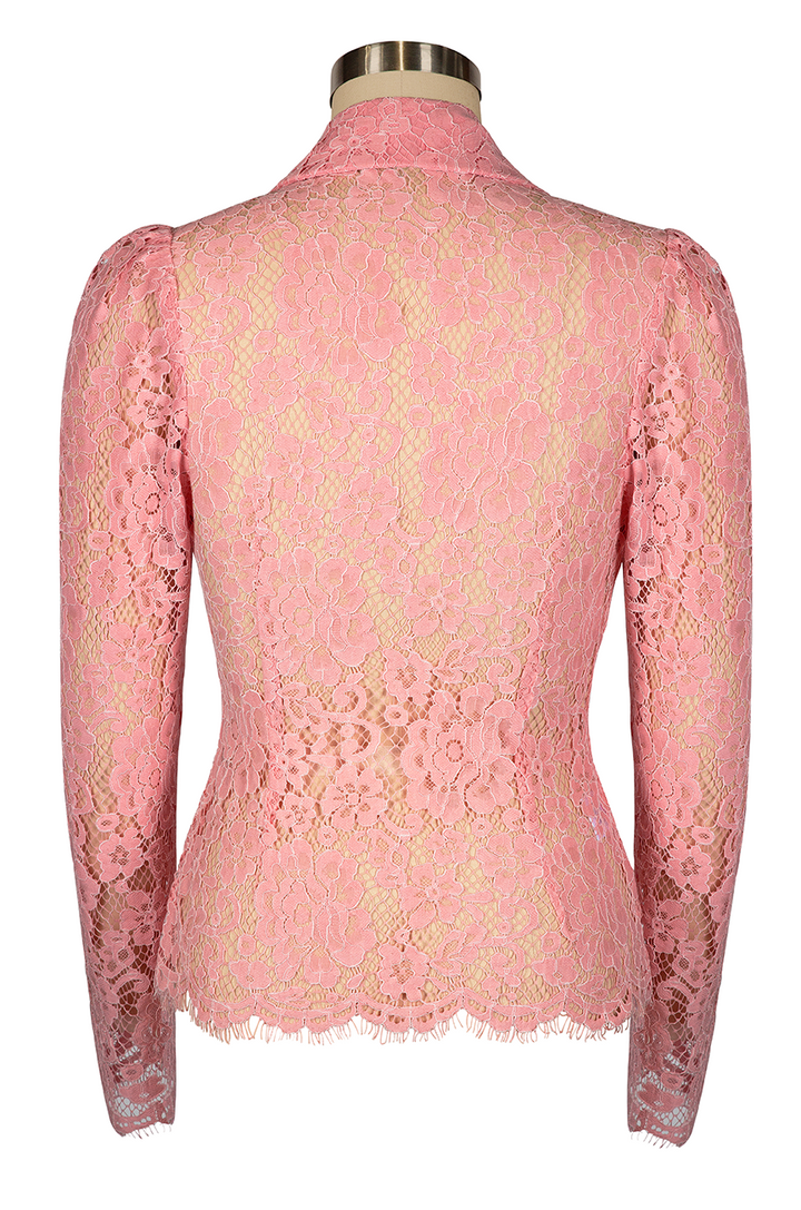 Venice Lace Blouse (Baby Pink)
