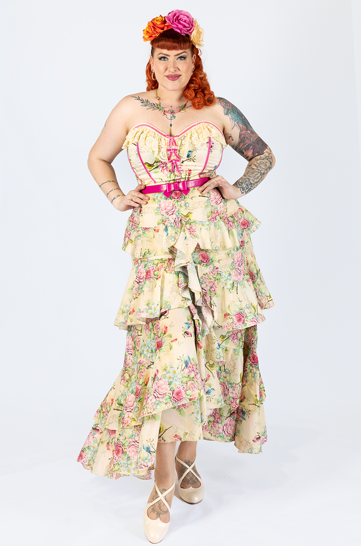 Birdsong Ruffle Maxi Skirt