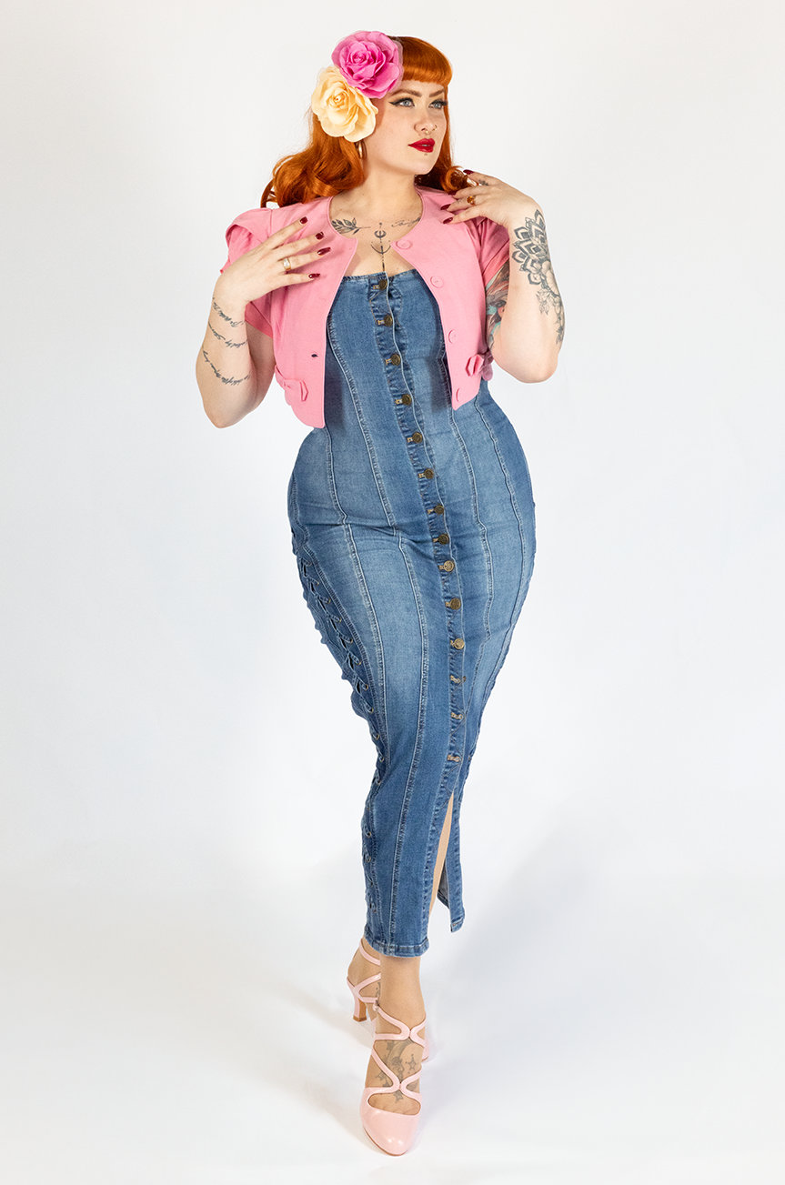 denim wiggle dress Buy Pittsburg Denim Wiggle Dress