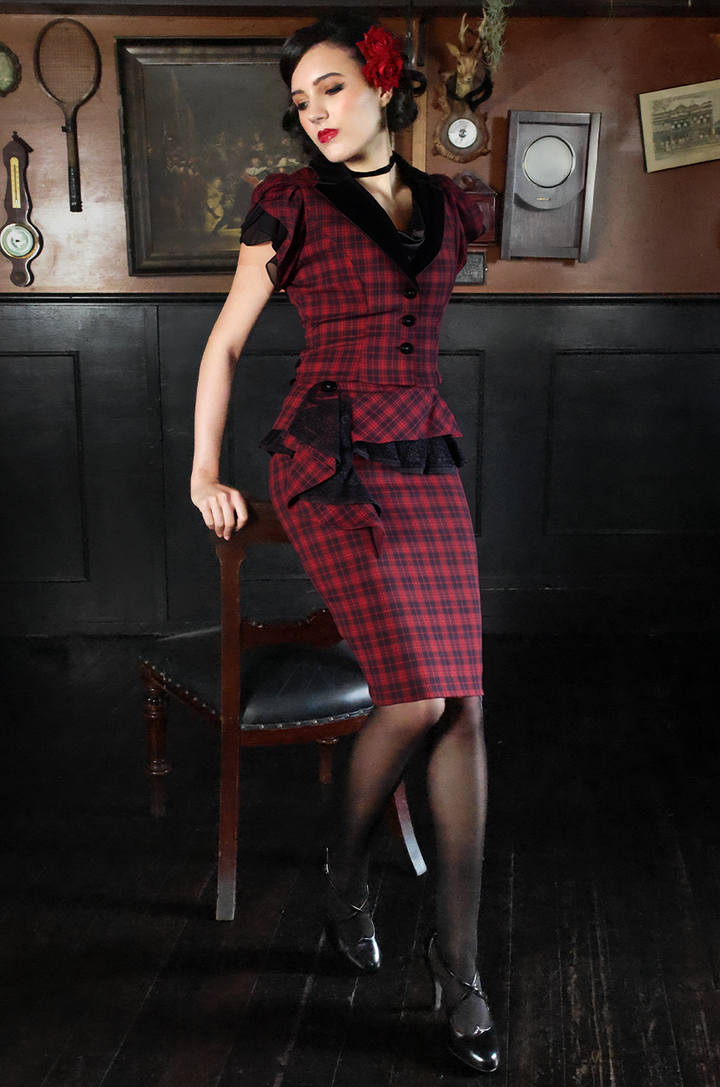 Rouge Noir Peplum Skirt
