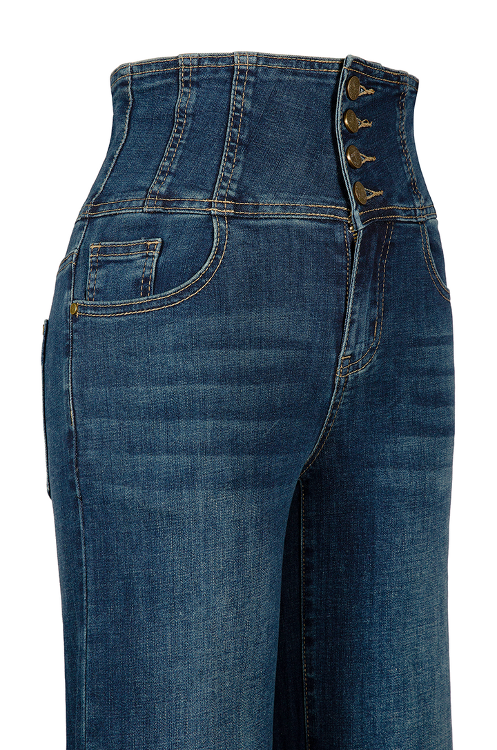 Vegas Wide Leg Denim Jean (Dark Denim)