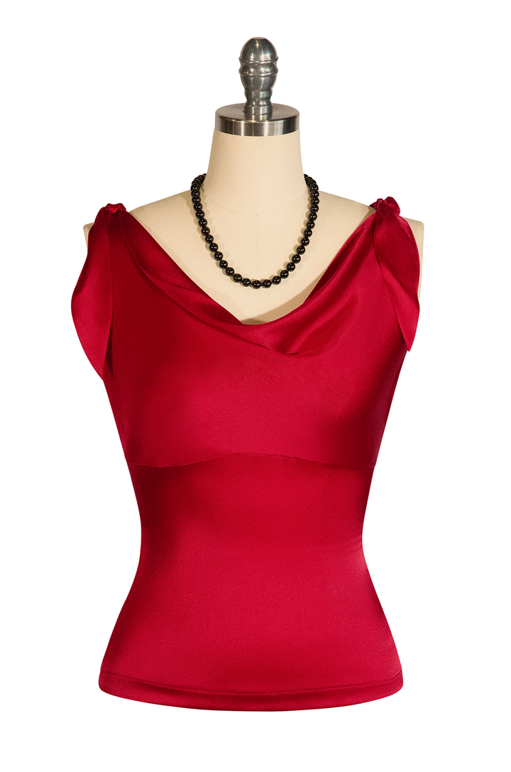 Queen Of The Jungle Cowl Top (Red)