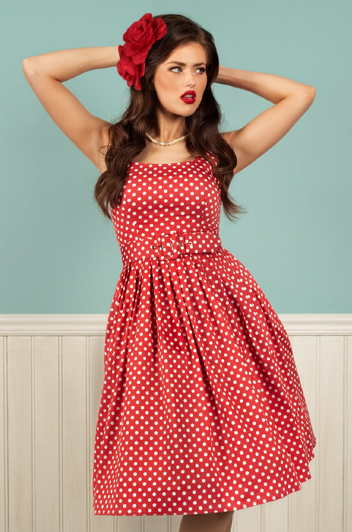 Dottie Darling Dress (Cherry Red)