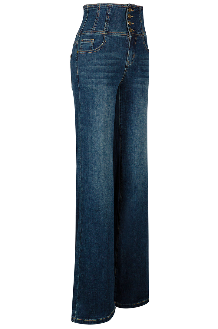 Vegas Wide Leg Denim Jean (Dark Denim)