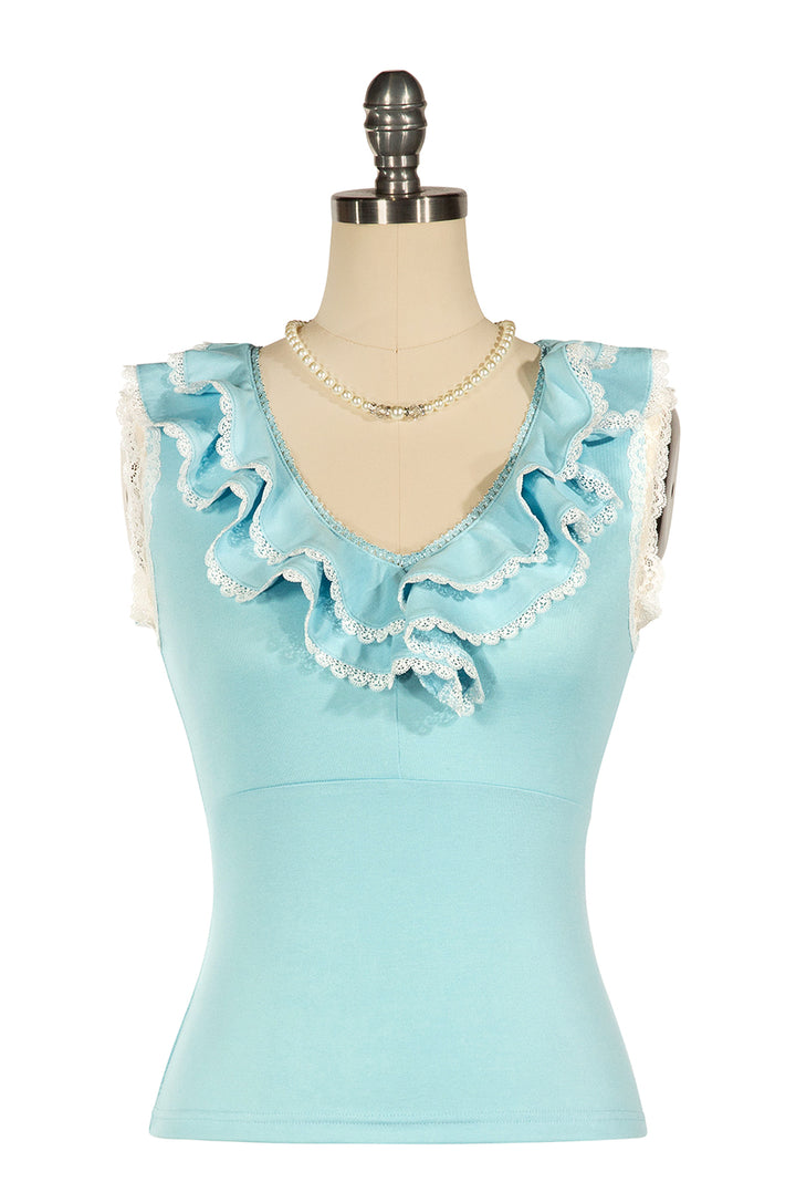 Mayfair Ruffle Jersey Top