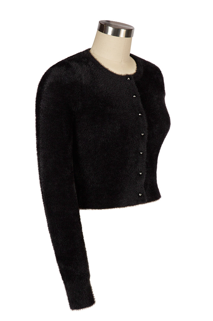 Powder Puff Cardigan (Black)