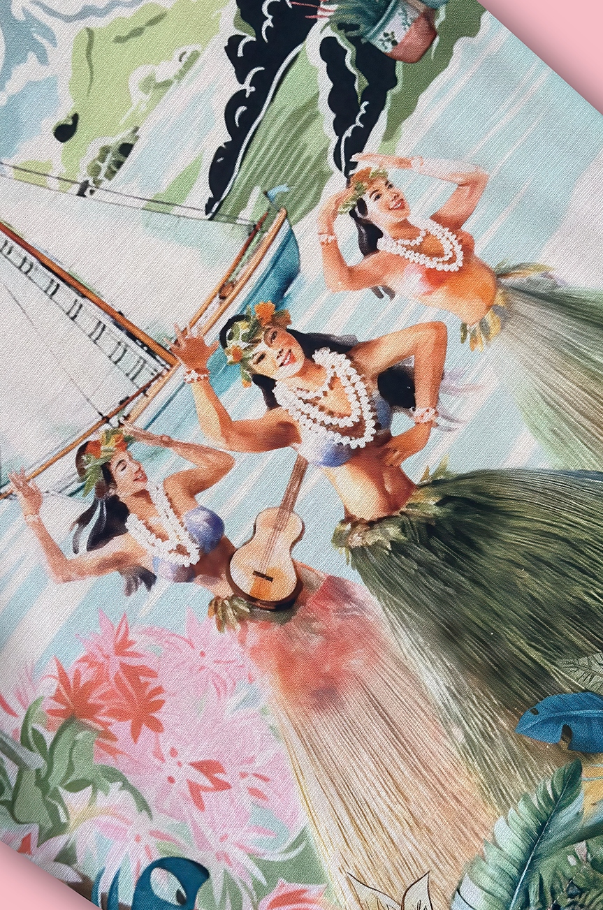 South Pacific Border Full Skirt - Kitten D'Amour