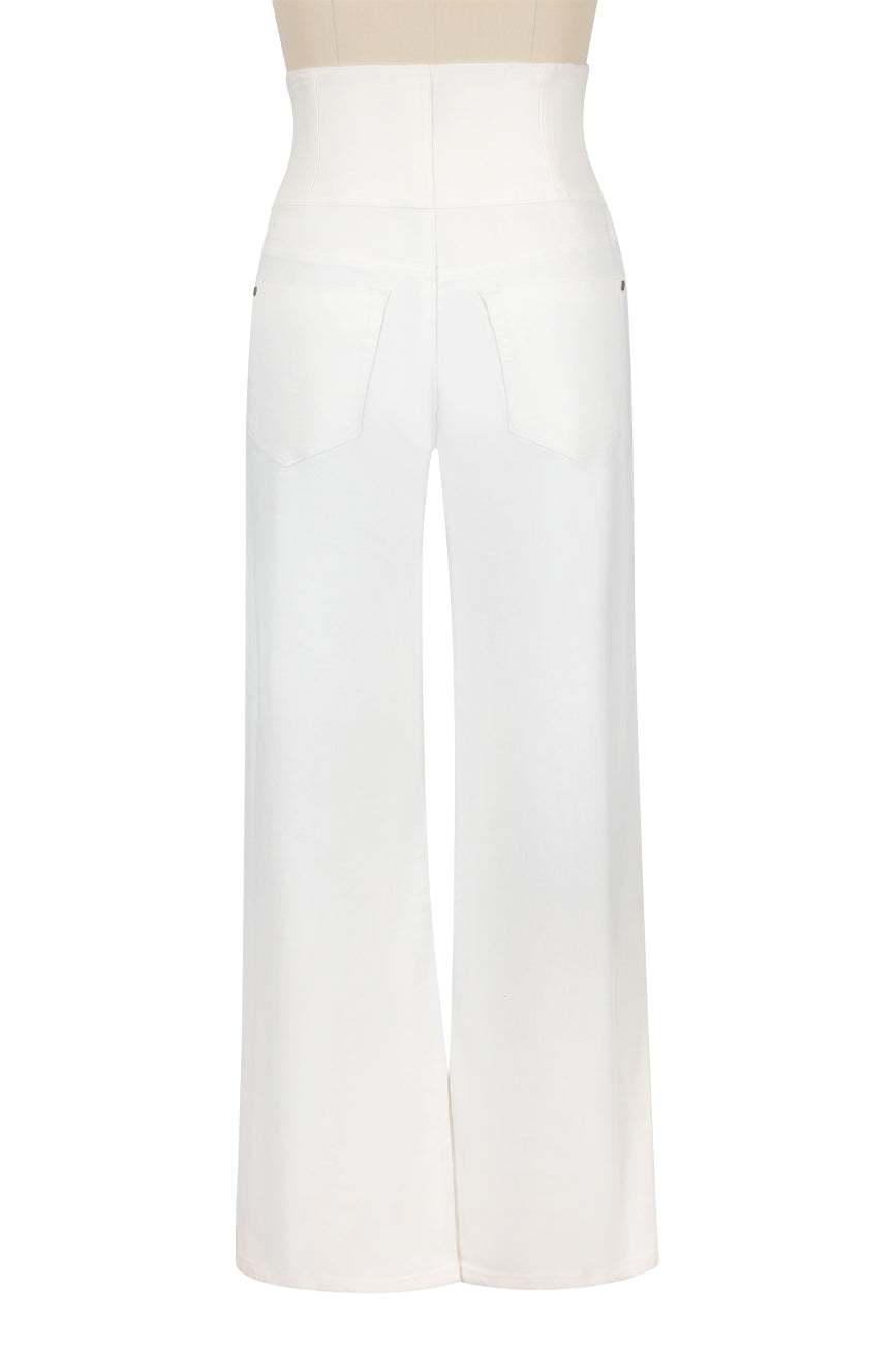 Vegas Wide Leg Denim Jean (White)