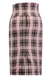 Dorchester Suite 17 Lace Up Wiggle Skirt (Check)