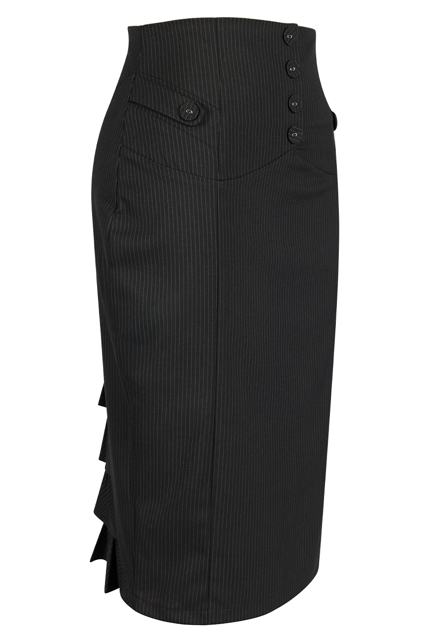 Read All About It Classic Wiggle Skirt (Pinstripe)