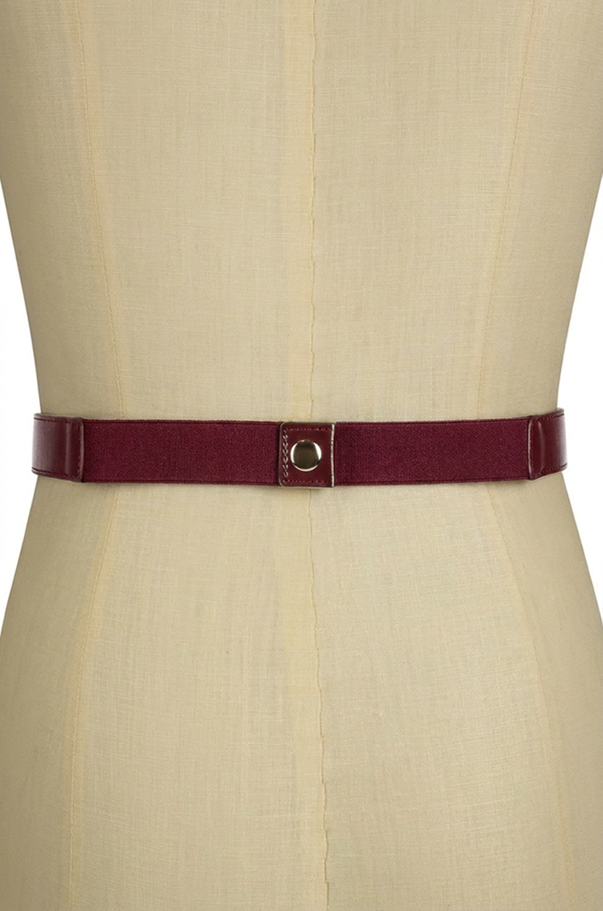 Pretty Kitty Follies Bow Belt (Burgundy)