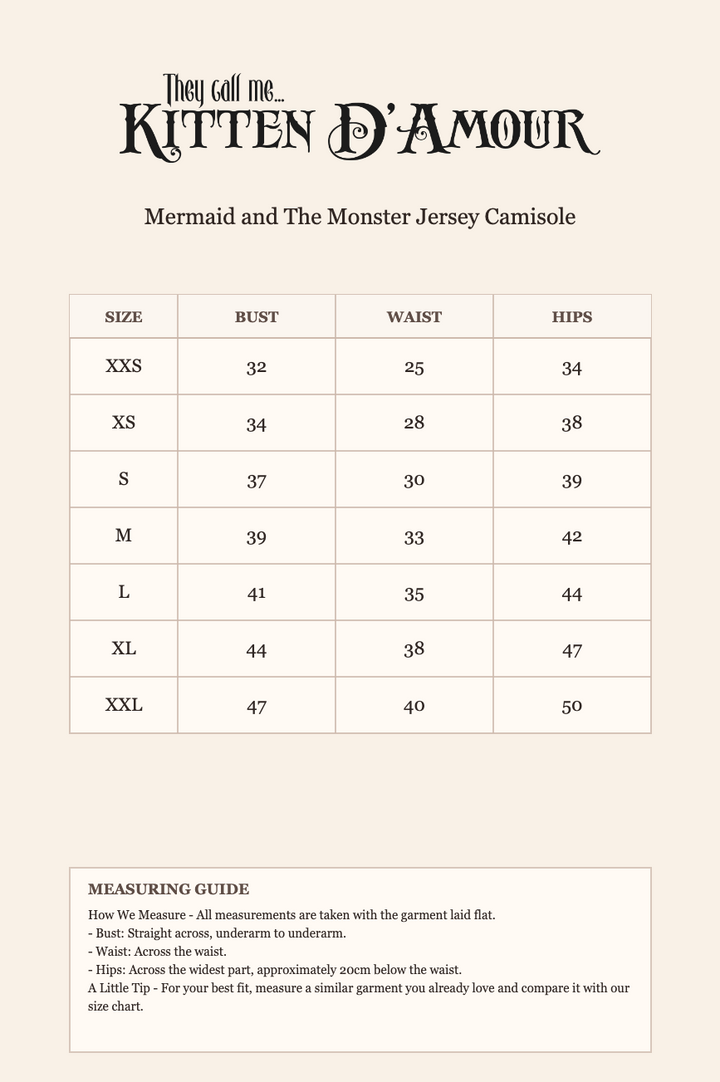 Mermaid and The Monster Jersey Camisole (Cream)