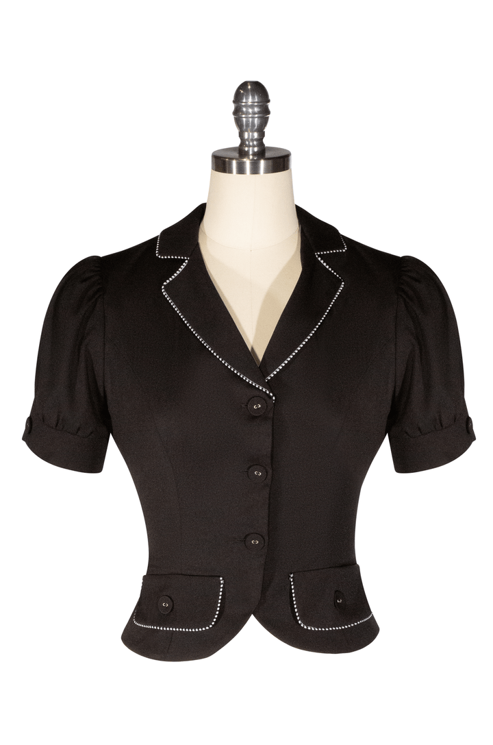 Cotton Tail Soiree Peplum Jacket (Black)