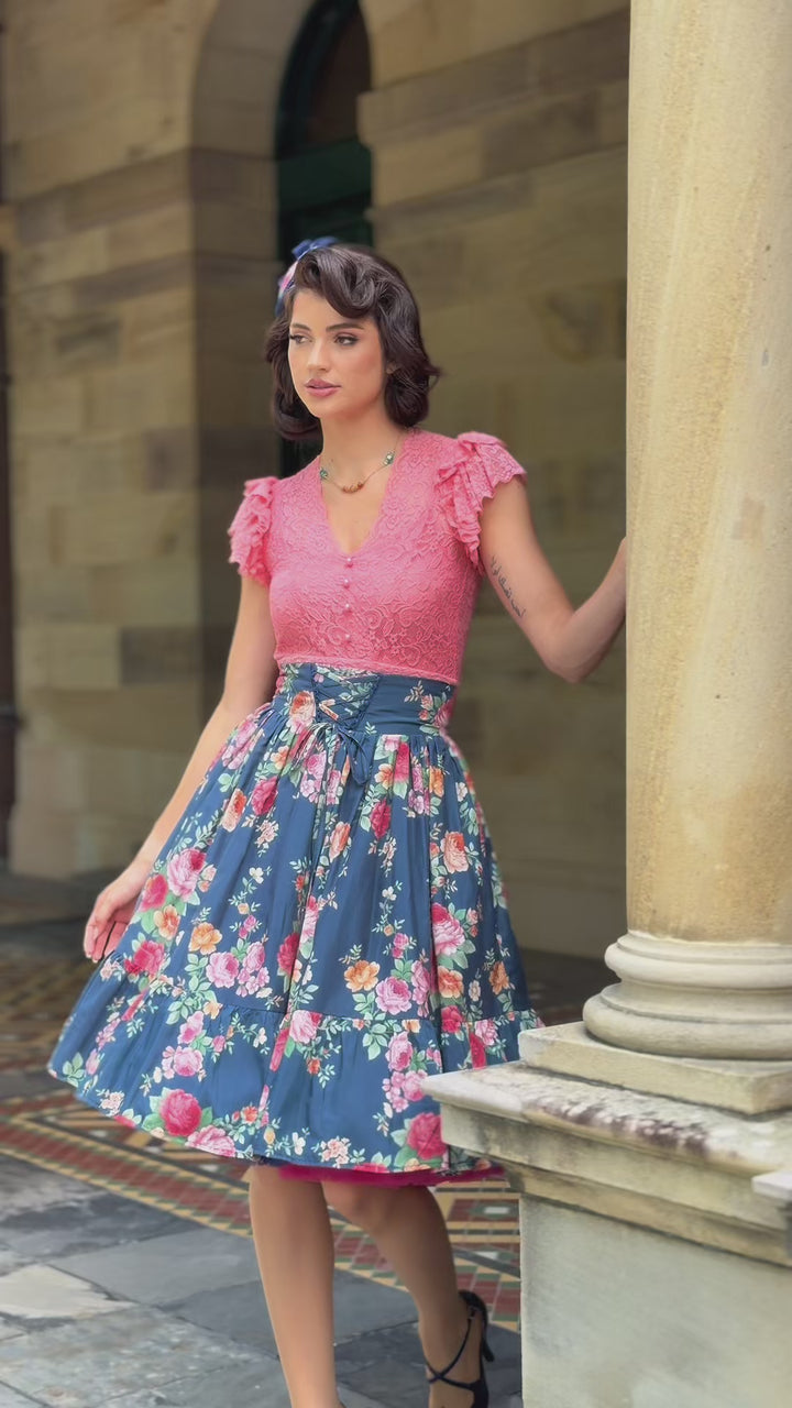 Fiorenza Lace Flutter Top