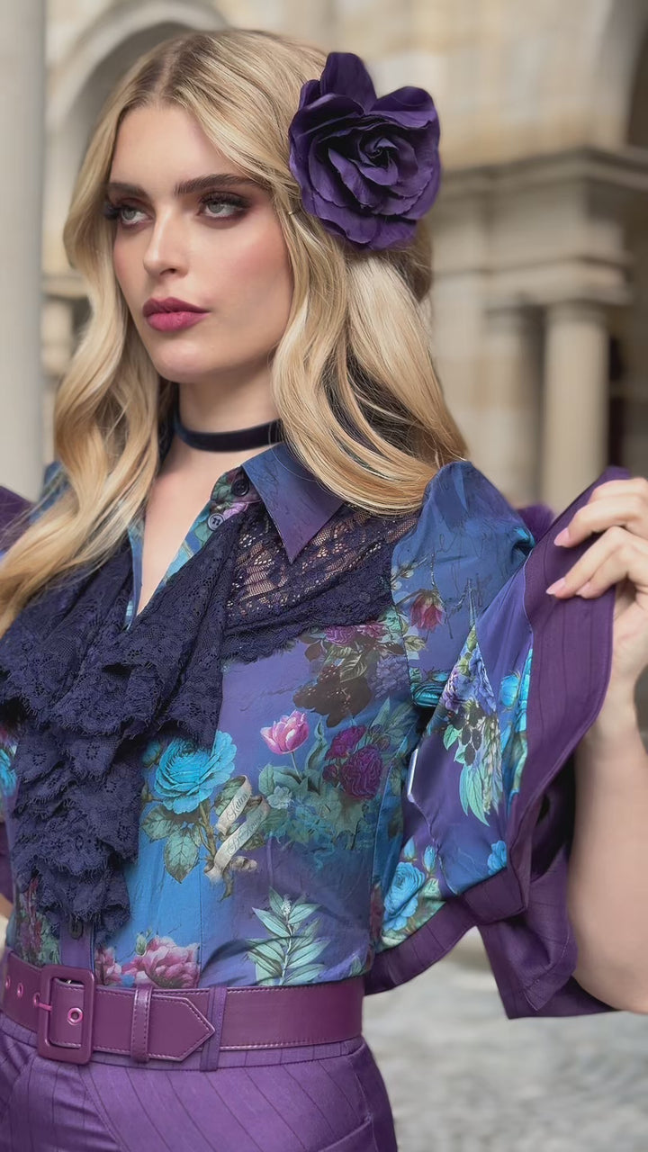 Mon Amour Pinstripe Cape Coat