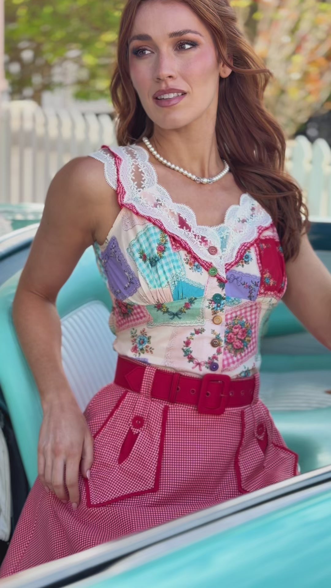 Keepsake Belted Full Check Skirt