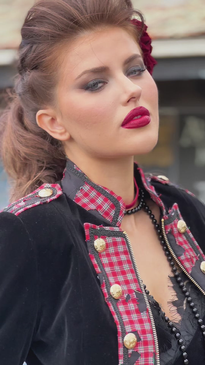 Anarchy Crop Military Jacket