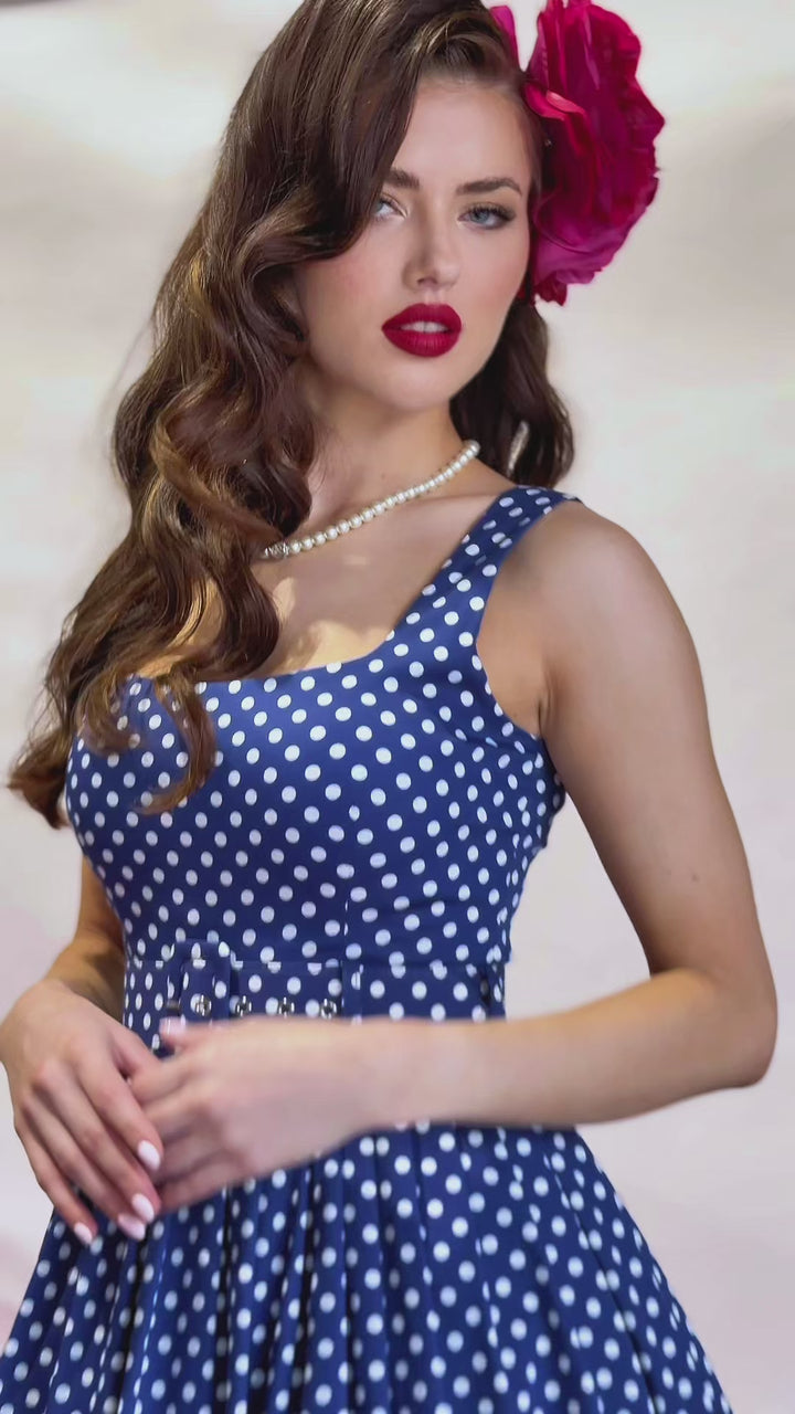 Dottie Darling Dress (Navy)