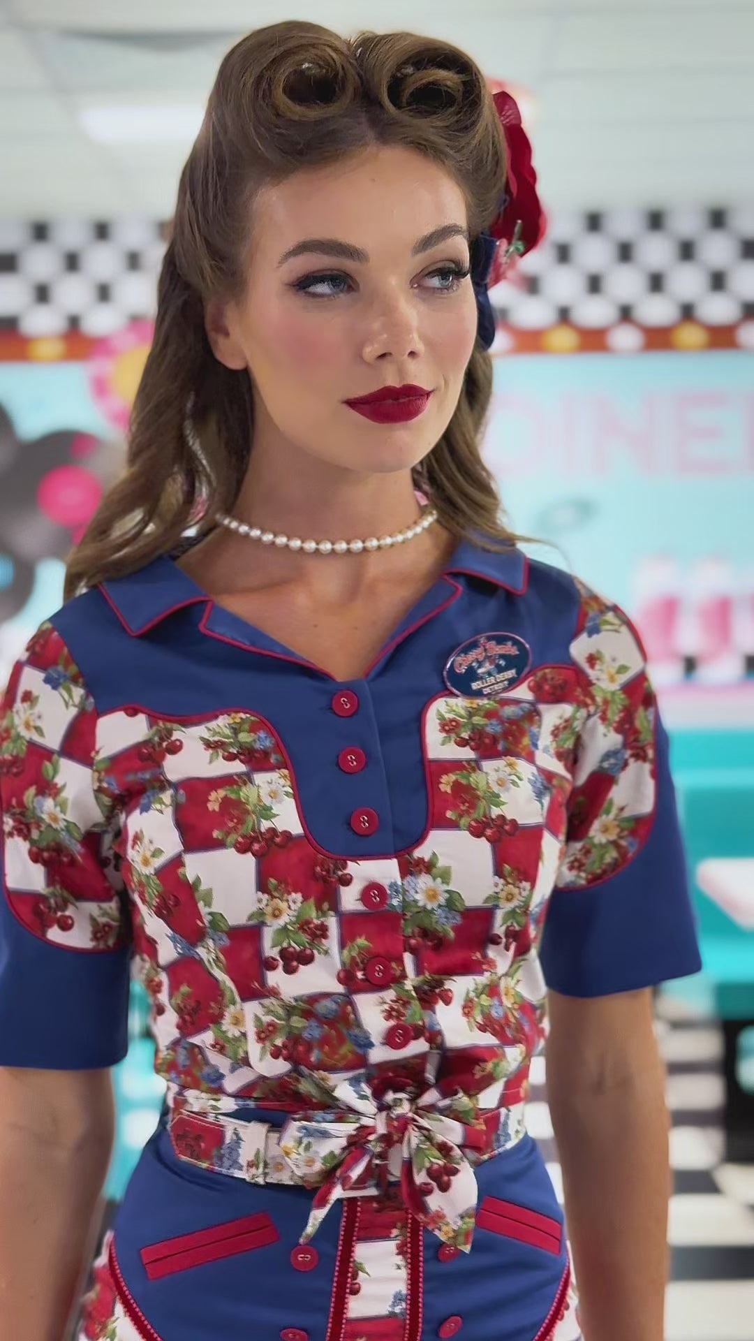 Cherry Bomb Wiggle Bustle Skirt