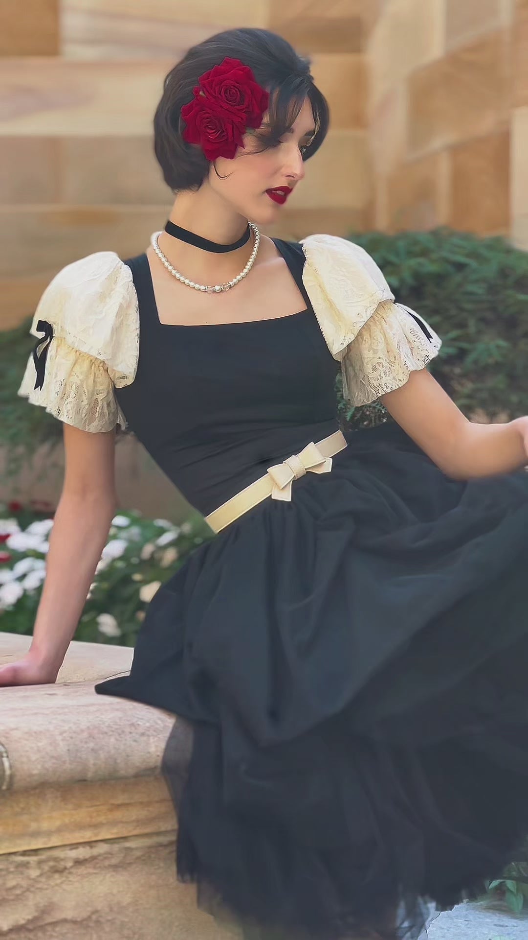 D'Amour Birdsnest Skirt (Black)