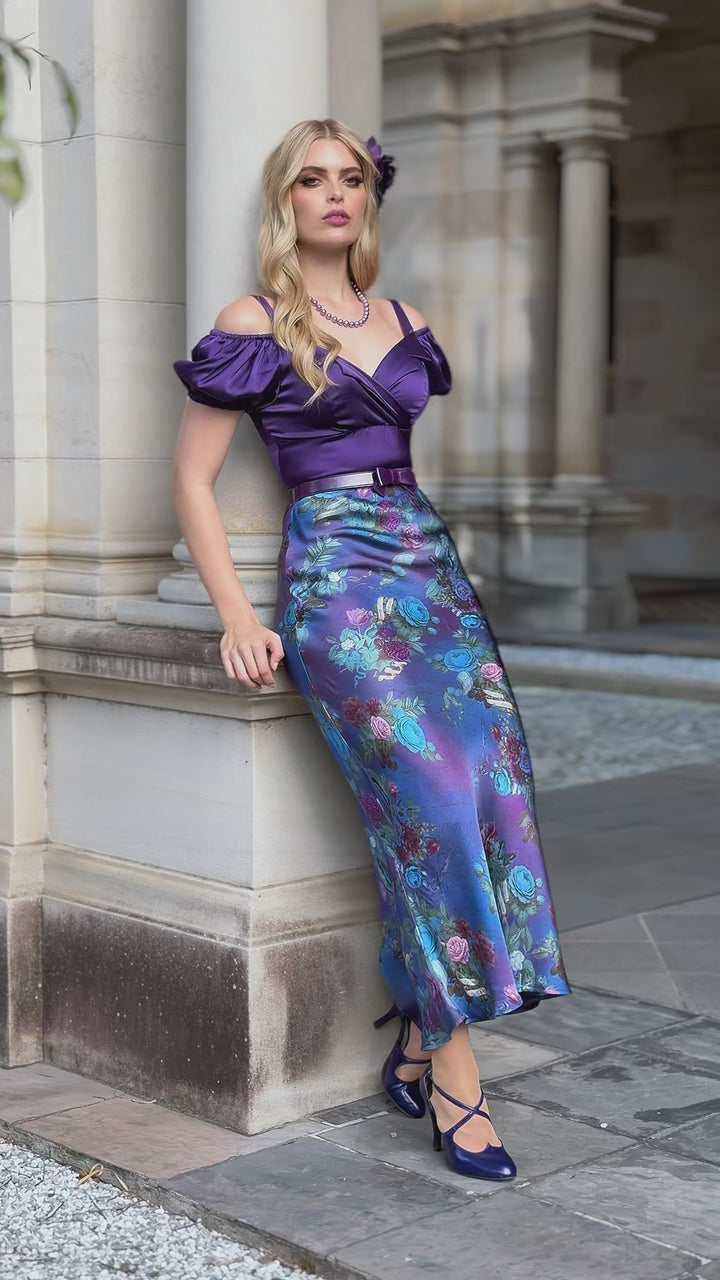 Mon Amour Bias Maxi Skirt (Print)