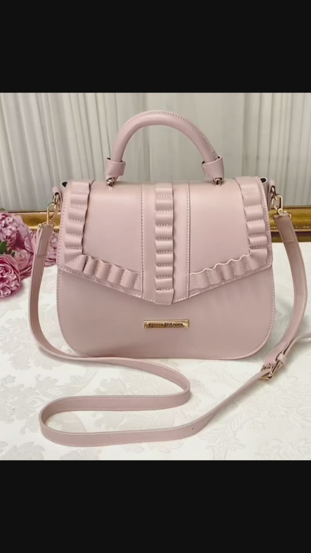 La Parisienne Ruffle Handbag (Pink)